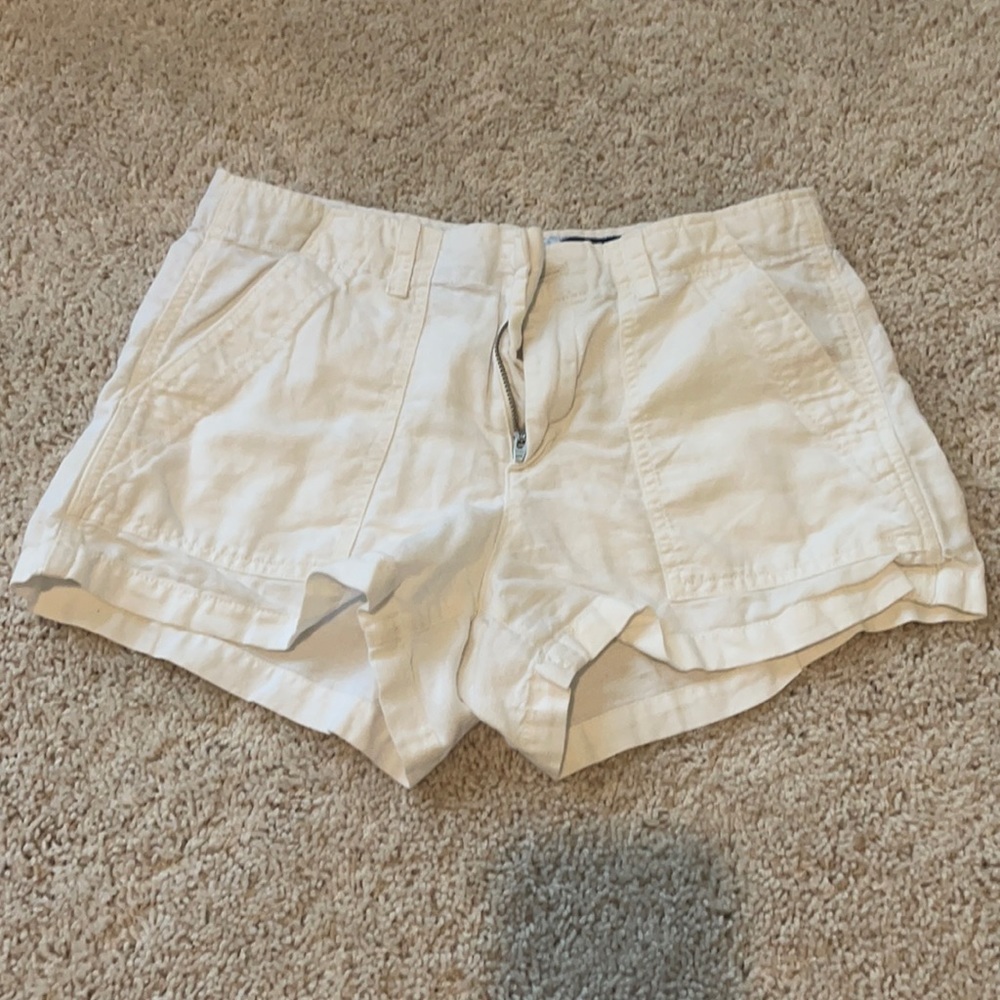 Gap White Linen Shorts